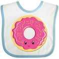 thumbnail image 3 of Inktastic Hot Pink Donut Boys or Girls Baby Bib, 3 of 4