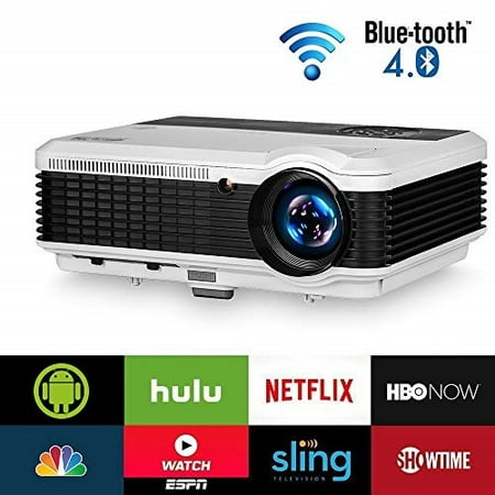 wireless bluetooth hdmi projector 1080p home theater 2019 smart android 6.0 lcd led multimedia video projectors 3900 lumen outdoor wifi proyector for pc laptop usb driver tv stick ps4 wii (Best Outdoor Projector 2019)