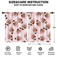 thumbnail image 2 of Blackout Kids Curtains,Pink Footballs with Bows Pattern Childrens Insulated Curtains Set Of 2,Bedroom Essentials,Toddler Room Decor 42"x54", 2 of 5