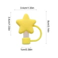 thumbnail image 3 of Dyegold Silicone Straw Cover Cap Set 6 Pack Cute Star Shaped Dustproof Reusable Straw Topper for Tumbler Cup Water Bottle Accessories Dishwasher Safe, 3 of 6