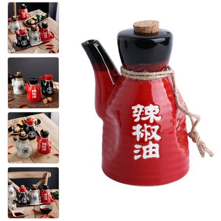 

Ceramic Condiment Bottle Japanese Style Oil Pot Ceramic Spice Bottle Home Seasoning Bottle