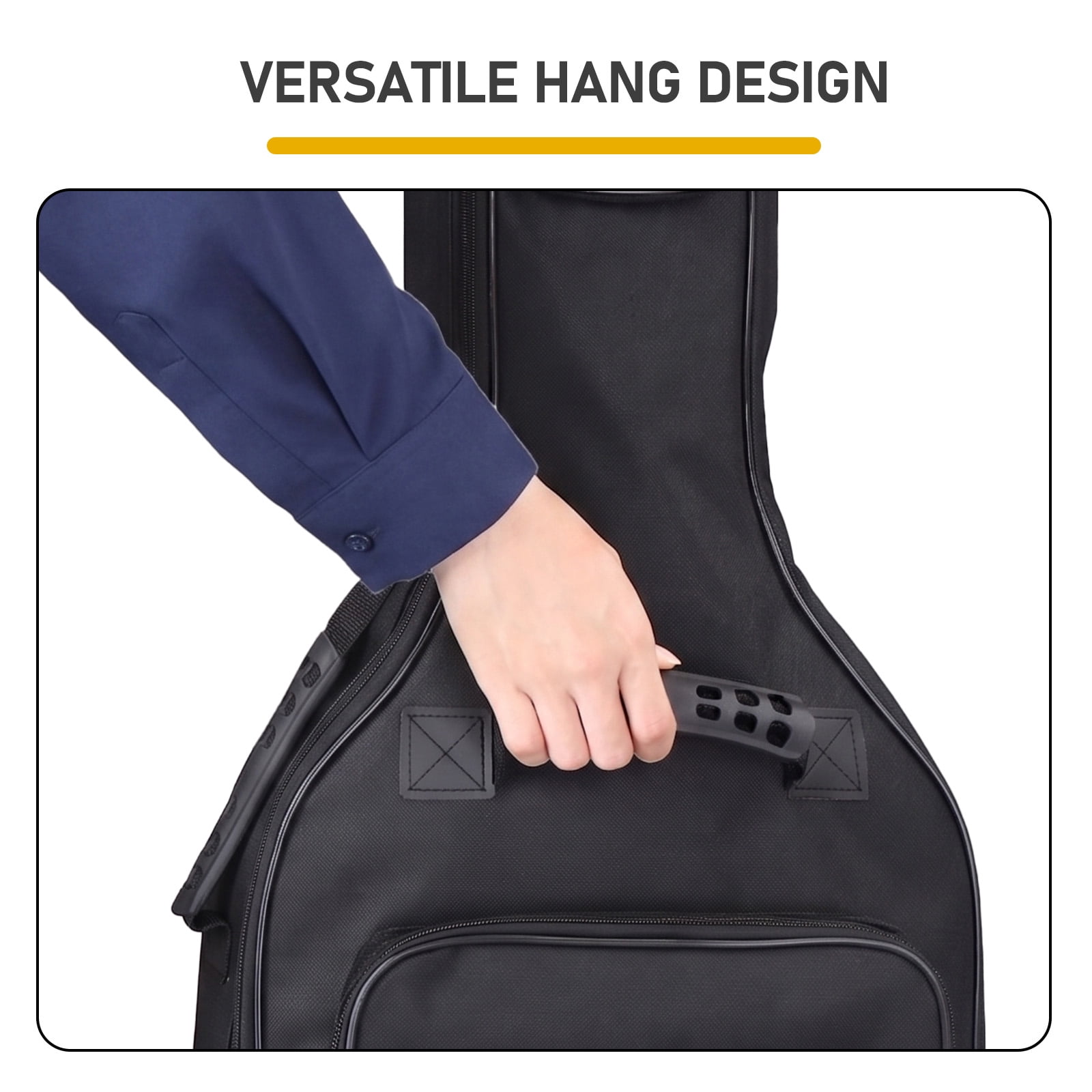 600D Oxford Cloth Electric Guitar Bag Black With Blue Line