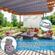 thumbnail image 5 of Vela de Sombra Rectangular Impermeable 3x4M Vela de Sombra Rectángulo Resistente y Transpirable 160GSM Toldo de Vela con Bloque UV para Patio Patio Trasero Césped Jardín Terraza Arena Actividades al, 5 of 5