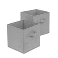 thumbnail image 3 of Cajas de almacenamiento, juego de 6, cubos de almacenamiento plegables de tela no tejida, organizador de ropa y juguete, color gris, 3 of 5
