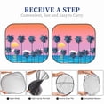 thumbnail image 6 of Daiia Beach with Palm Trees 2PCS Car Windshield Sun Shade, Foldable Sun Shield for Car Front Window, Auto Sun Blocker Visor Protector Universal for Truck SUV Pickup-Medium, 6 of 7