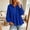 Blue, variant on Xdegoge Womens Half Zip Hoodie Long Sleeve Peplum Sweatshirts Babydoll Ruffle Hem Casual Fall Tops Lightweight Loose Fit Pullover