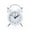 White 7E7, variant on Ke1Clo Alarm Clock Under $5! Silent Metal Clock Night Light Super Alarm Sound Battery Powered For Bedroom Office Home Use