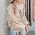 thumbnail image 4 of Fnooota Womens Button Down Shirts, Long Sleeve Casual Solid Color Fall Tops Beige Size XL, 4 of 9