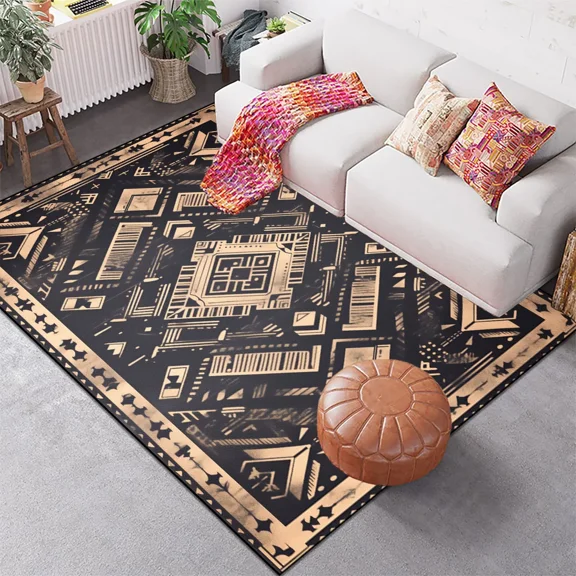 Vintage Persian Carpet for Living Room ration Bedroom Large Rug Non-slip Coffee Table Lounge Rug Was