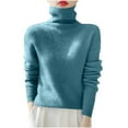 thumbnail image 2 of Mgmyaa Women's Knitted Turtleneck Long Sleeve Sweater Base Shirt Casual Pullover Top for Winter Warm Clothing, 2 of 4