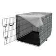 thumbnail image 3 of Tribal Dog Crate Cover, Monochrome Design Style Continuous Zentangle Triangles Pattern, Easy to Use Pet Kennel Cover Small Dogs Puppies Kittens, 7 Sizes, Charcoal Grey and White, by Ambesonne, 3 of 6