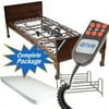 Drive Medical Full Electric Ultra Light Plus Hospital Bed, Brown, Full Rails and Innerspring Mattress, 36 Inch