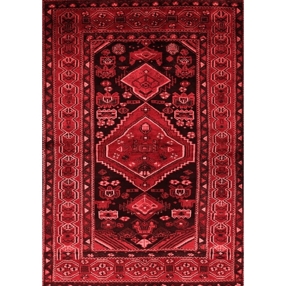 Ahgly Company Indoor Rectangle Persian Red Traditional Area Rugs, 5' x 7'
