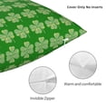 thumbnail image 5 of YFYANG Square Decorative Throw Pillow Case (Without Pillow Insert), Green Shamrocks Pattern Bedroom Sofa Car Cushion Cover, 18"x18", 5 of 9