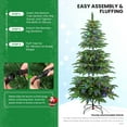 thumbnail image 5 of Alupssuc 6.5 ft Prelit Artificial Hinged Upgraded Layered Christmas Tree, Multi-Color LED Changing RGB Lights, Full PE & PVC Branch Tips, Remote Control Included, 5 of 7