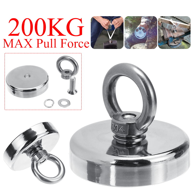 Fishing Magnet Neodymium Super Strong Recovery Pull Force 150kg D67mm with Rope