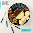 thumbnail image 4 of Chocolate Fondue Pot, 10 oz Electric Fondue Set, Temperature Control, Detachable Serving Tray, 4 Forks, 4 of 6