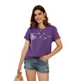 thumbnail image 2 of Dandelion Print Women's T Shirts Cute Graphic Tees Short Sleeve Summer Cotton Tops, 2 of 6