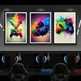 thumbnail image 2 of Framed Game Room Decorative Wall Hieng Video Game Theme Canvas Neon Poster Print Picture Children Youth Hieng Player Print Boys Decorative Room Boys Bedroom Residence, 2 of 6