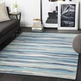 thumbnail image 4 of Hauteloom Basco Hallway, Kitchen Runner Rug - Modern Wavy Striped Carpet - Blue, Gray, Beige - 2'7" x 7'3", 4 of 12