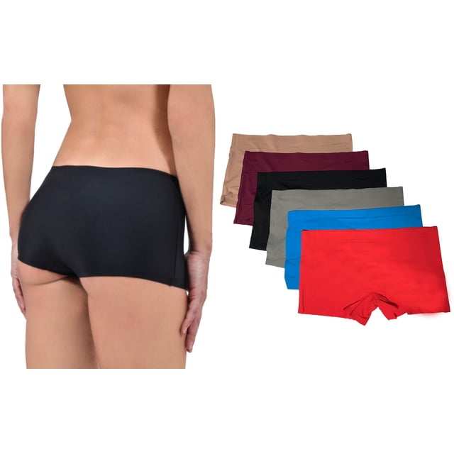 Paquete 6 Boxer Invisibles Sin Costuras Corte Láser Pack Incluye 6 Diferentes Colores Tatys Fashion 7532