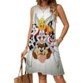 thumbnail image 2 of Looney Tunes Characters Sleeveless Dress For Womens Summer Novelty Sundress Soft Casual Knee Length Loose Tank Dress, 2 of 7