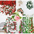 thumbnail image 5 of 2 piezas de 7,87 pies/pieza de enredadera de rosas artificiales, planta colgante de enredaderas de rosas artificiales para decoración de arreglo de mesa de arco de fiesta de boda, 5 of 5