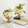 thumbnail image 3 of Nuptio Metal Gold  Flower Vases for Centerpiece Table Decorations，Elegant Floral Compote Bowl Pedestal Planter Vase Decor for Home Wedding (5inch-10PCS, Gold), 3 of 8