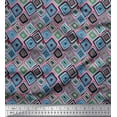 thumbnail image 1 of Soimoi Rayon Fabric Square Geometric Print Fabric by Yard 42 Inch Wide, 1 of 3
