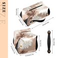 thumbnail image 2 of Chrysanthemum Pattern on Beige Background Tissue Box Cover Leather Square Rectangle Tissue Box Holder for Bathroom Living Room Desk Office Decor, 2 of 7