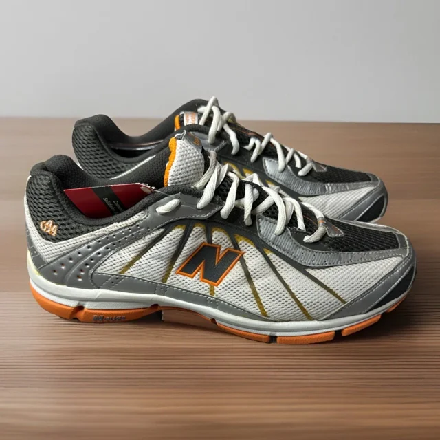 Vintage New Balance NB Mens 644 White/Orange Dad Shoes Sneakers 12 Made In USA