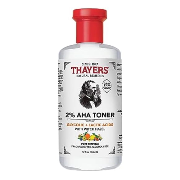 2% AHA Exfoliating Toner with Glycolic Acid, Lactic Acid and Witch Hazel