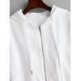 thumbnail image 6 of Hpapadks Sweatshirt for Women Casual Solid Loose Soft Long Sleeve Hooded Short Style Tops Hoodies for Women White XL, 6 of 7