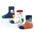 thumbnail image 3 of Fraobbg 12 Pack Baby Boys Non Slip Skid Crew Socks Toddlers Infant Cotton Grips Ankle Socks, 3 of 9