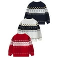 thumbnail image 3 of Fdqin Boys Sweater 3pcs Kids Pullover Knit Crewneck Long Sleeve Shirt Fall Winter Warm Boy Christmas Sweaters 11-12 Years, 3 of 9