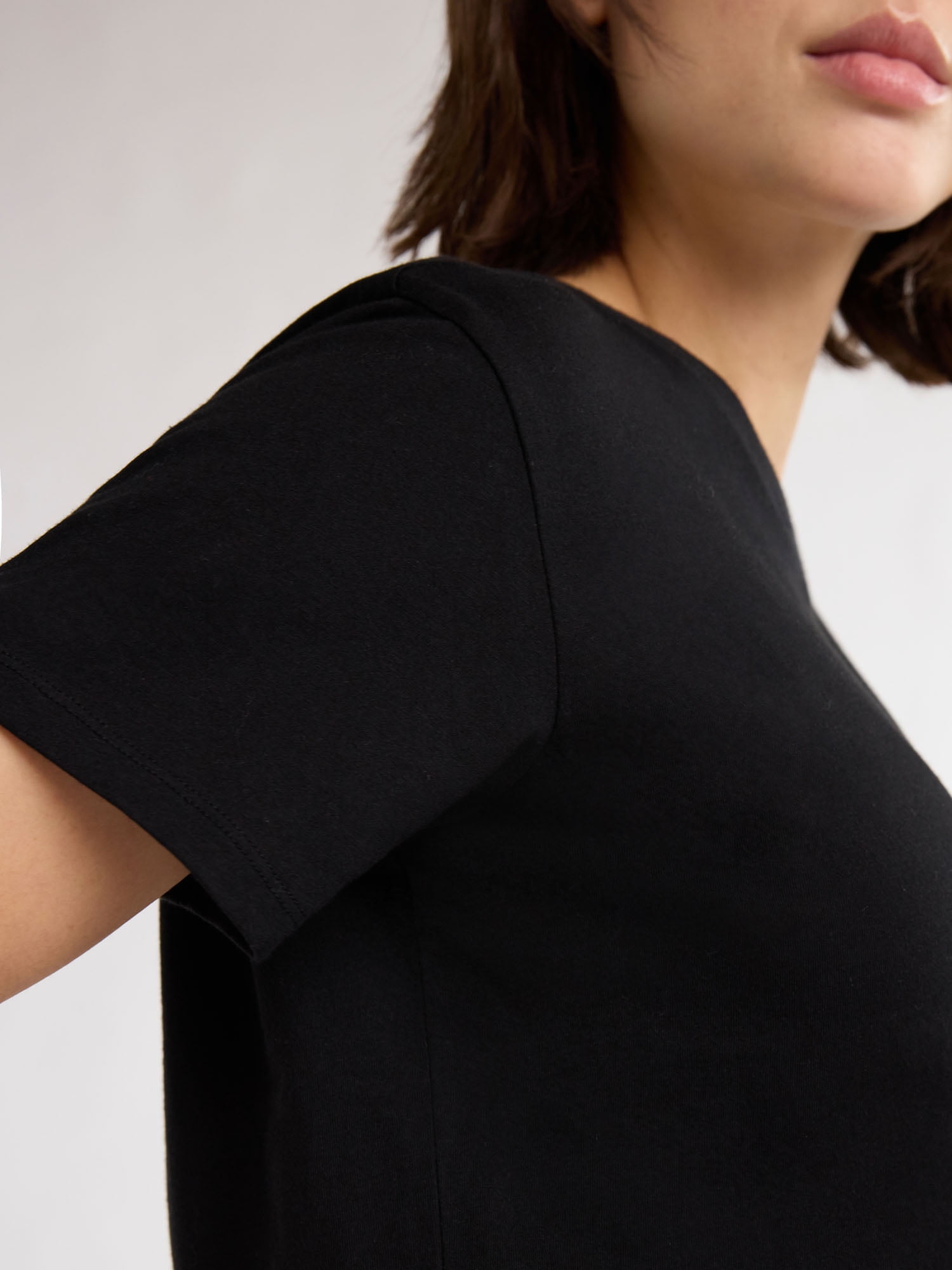 Free Assembly Women's Cotton Cropped Boxy Tee with Short Sleeves, Sizes XS-4X