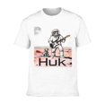 thumbnail image 6 of Men Retro Space Skeleton Astronaut Guitar Graphic T-Shirt, Mars Rover Dog HUK Print Crew Neck Poly Cotton Casual Short Sleeve Tee, 6 of 8