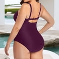 thumbnail image 4 of Women's Swimsuits Womens One Piece Swimsuits Women's Plus Size Swimwear Monokini Push Up Bathing Suit For Women Deep U Neck Summer Beach Vacation, 4 of 5