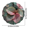 thumbnail image 5 of 3D Metal Hanging Wind Spinners with Concentric White Lines & Vibrant Leaf Design - Colorful Wind Chimes for Yard and Garden Decor, 5 of 6