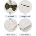 thumbnail image 5 of ZOEREA Boys Clothes Formal Suit Gentleman Wedding Outfit Short Sleeve Shirt with Bow Tie and Suspender Pants 2-10 Years, 5 of 7