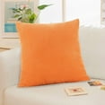thumbnail image 5 of Lumbar Pillow, Velvet Flock Bean Bag Cushion, Solid Orange, 40cm, Home Sofa Backrest,Vsgery, 5 of 9