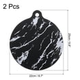 thumbnail image 2 of 2 piezas de alfombrillas protectoras para cocina de inducción, protector de estufa de inducción, patrón de mármol con asa (negro), 2 of 6
