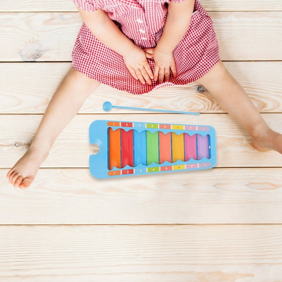 Toyvian 1Set Blue 8 Note Glockenspiel Xylophone for Music Education and Cognitive Development