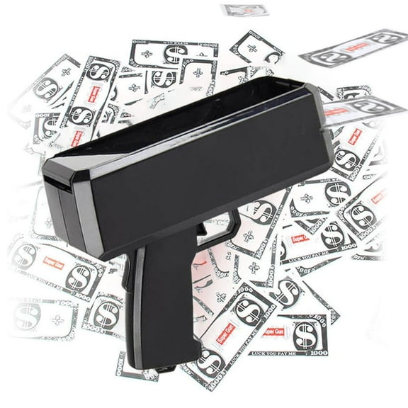 Cielo Meraviglioso Money Gun Shooter with Prop Money, Make it Rain Prop Gun Money Machine with 100pcs Dollar Bills, Handheld Money Spray Cash Gun for Game Movies Party Supplies