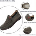 thumbnail image 2 of Men's Wide Loafers Breathable Arch Support Casual for Walking Slip-on Lightweight Handmade Cave Outdoor Shoes Brown 9 US, 2 of 7