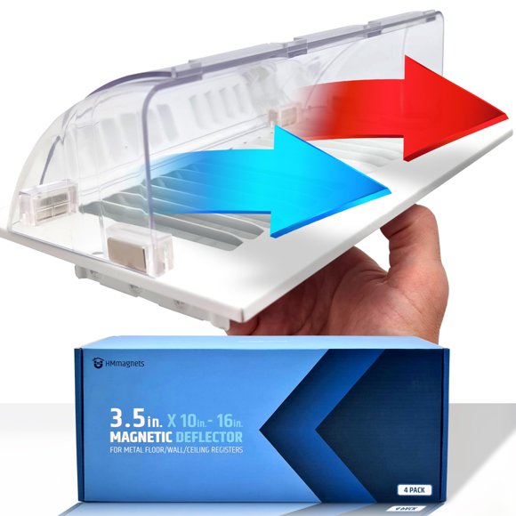 Deflector magnético de aire y calor para ventilación, paquete de 4 imanes HM