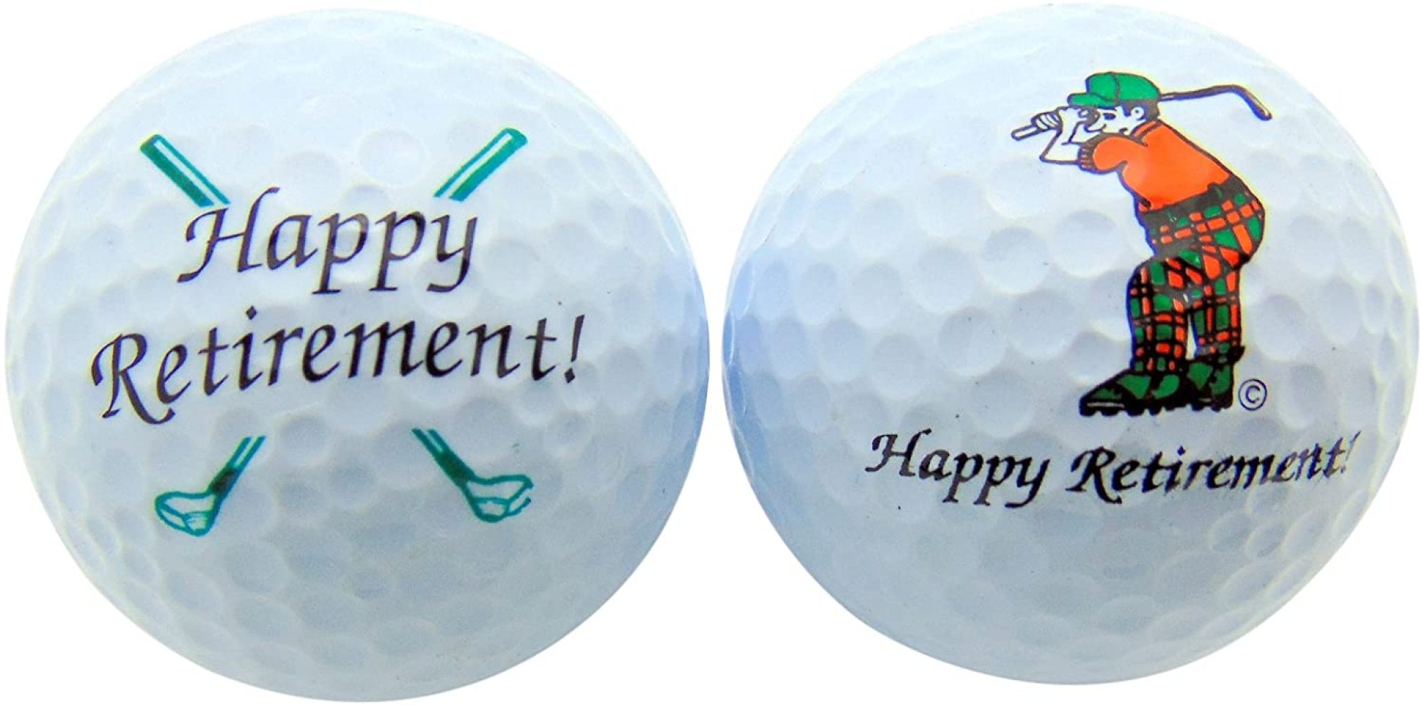Westmon Works Happy Retirement Set of 2 Golf Ball Golfer Gift Pack