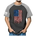 thumbnail image 4 of Gvdentm USA Shirt Men's American Flag Casual Short Sleeve T-Shirt A06-Dark Gray,M, 4 of 4