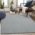 thumbnail image 2 of Tzou Wool Area Rug 6' x 9' Solid Wool Carpet, Anti-Slip, Durable, Farmhouse Natural Wool Rug for Living Room Bedroom Nursery Room, Grey, 2 of 7