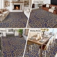 thumbnail image 5 of Large Area Rugs for Living Room Bedroom, Vintage Mediterranean 8'x10' Rug Washable Carpet Runner Indoor Outdoor, Retro Morocco Abstract Art Brown Blue Non Slip Floor Mats Rug for Kitchen, Patio, 5 of 8